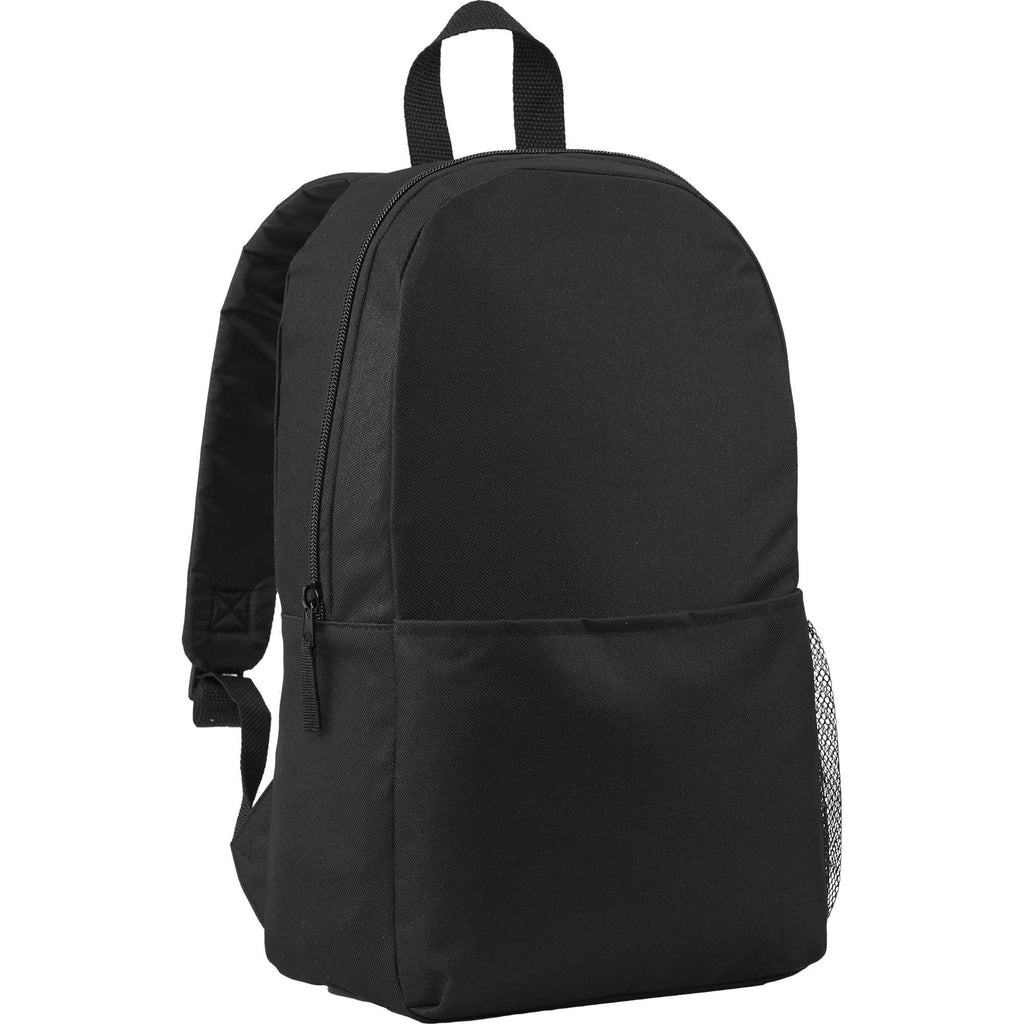 Brix Everyday Backpack in Recycled Polyester Full Color - Black - Right Angle 2