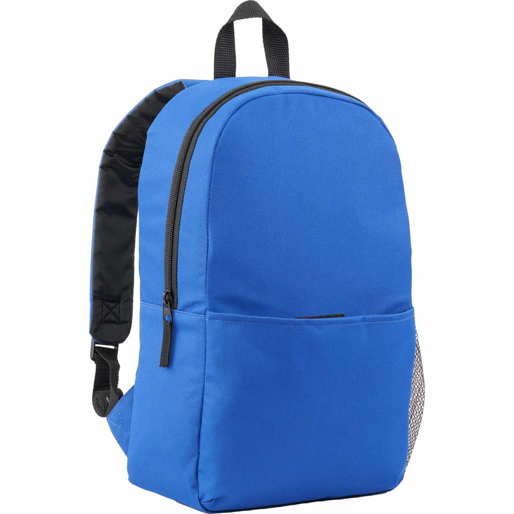 Brix Everyday Backpack in Recycled Polyester Full Color - Royal - Right Angle