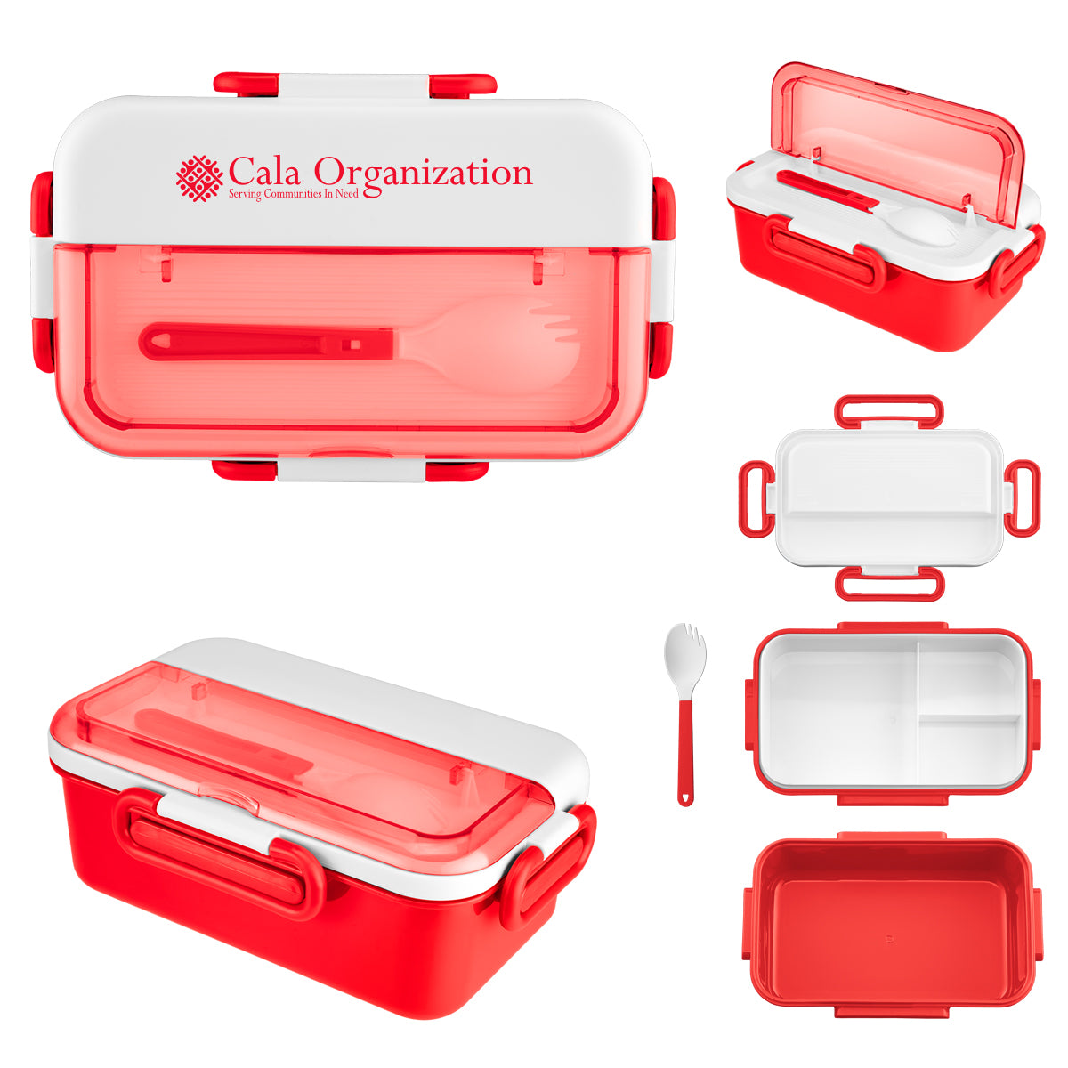 Broadview Bento Box and Spork - Red - Silk Screen