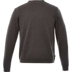 Bromley Knit V-Neck Sweater for Men Embroidery - Heather Dark Charcoal - Back Flat
