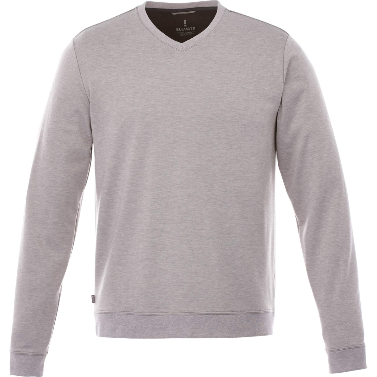 Bromley Knit V-Neck Sweater for Men Transfer - Heather Grey - Front Flat