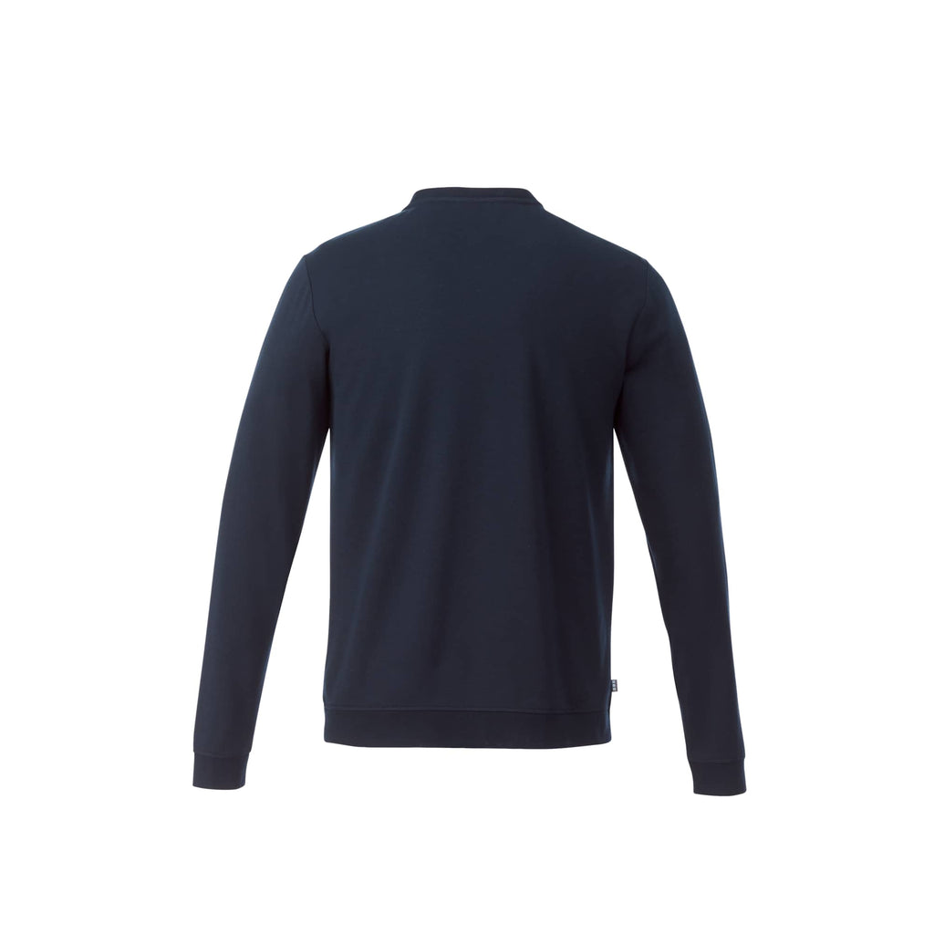 Bromley Knit V-Neck Sweater for Men Transfer - Navy Heather - Back Flat