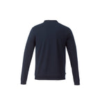 Bromley Knit V-Neck Sweater for Men Transfer - Navy Heather - Back Flat