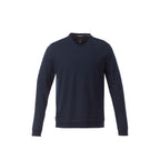 Bromley Knit V-Neck Sweater for Men Transfer - Navy Heather - Front Flat