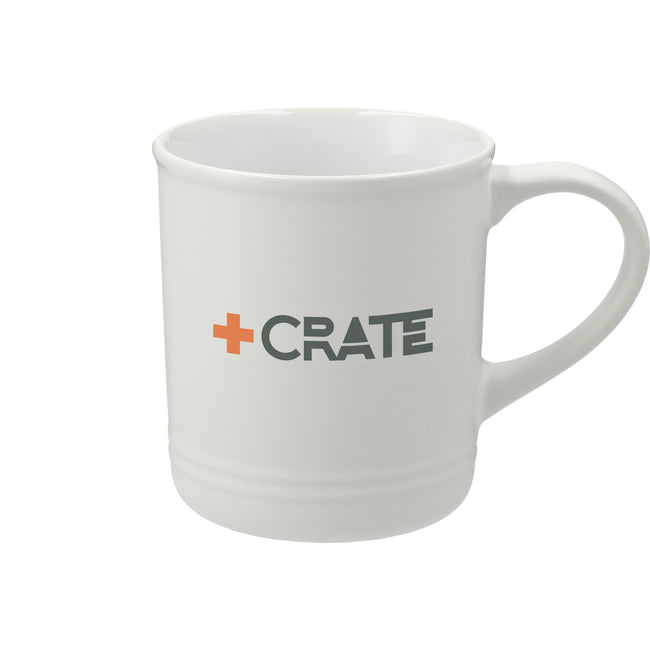 Bronx Ceramic Mug with Ring Detail, 12 oz