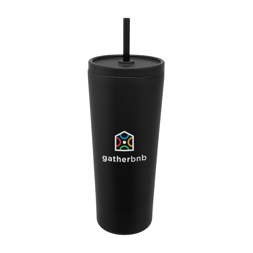 Brooklyn Recycled Stainless Steel Tumbler, 24 oz - Black - Colorbrite