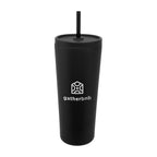 Brooklyn Recycled Stainless Steel Tumbler, 24 oz - Black - Silk Screen