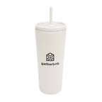Brooklyn Recycled Stainless Steel Tumbler, 24 oz - Cream - Silk Screen