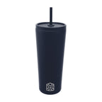Brooklyn Recycled Stainless Steel Tumbler, 24 oz - Navy - Laser Engraving
