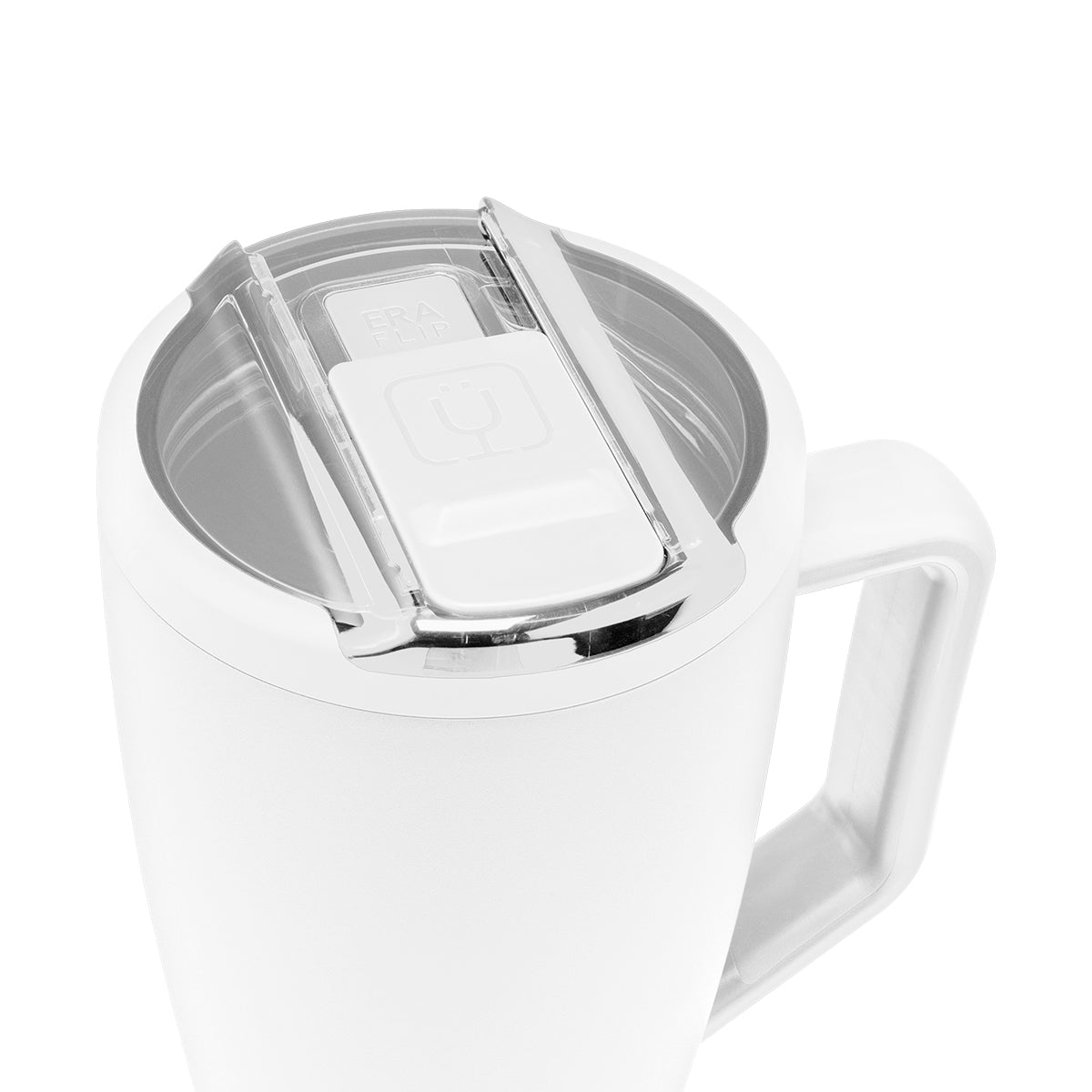 BruMate Era Flip, 40 oz - White - Straw_Down