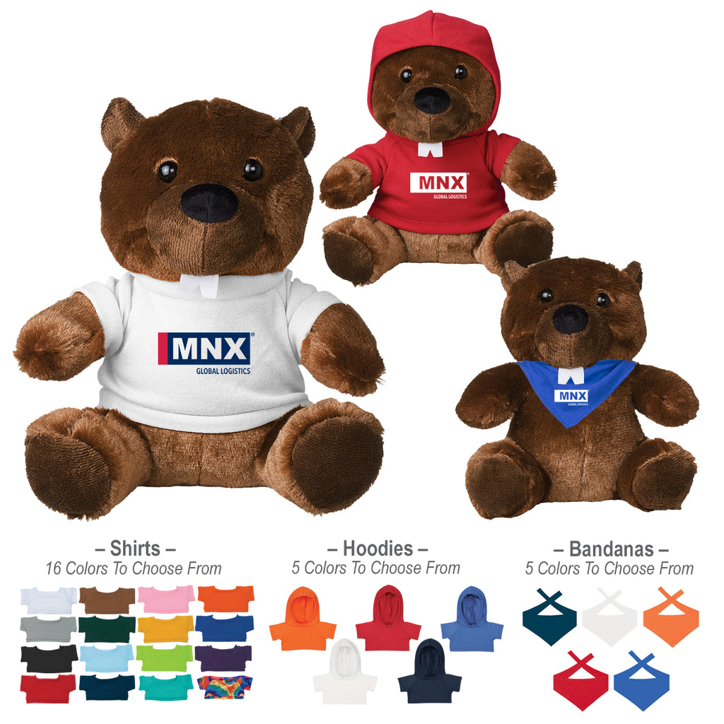 Bucky Beaver Plush Toy, 6 Inch - 6" Bucky Beaver