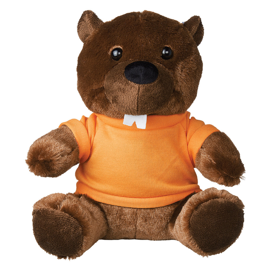 Bucky Beaver Plush Toy, 6 Inch - Brown - SHIRT