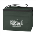 Budget Cooler Bag for 6 Cans - Forest Green - Silk Screen