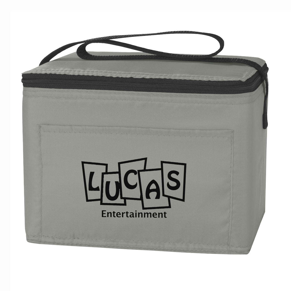 Budget Cooler Bag for 6 Cans - Gray - Silk Screen