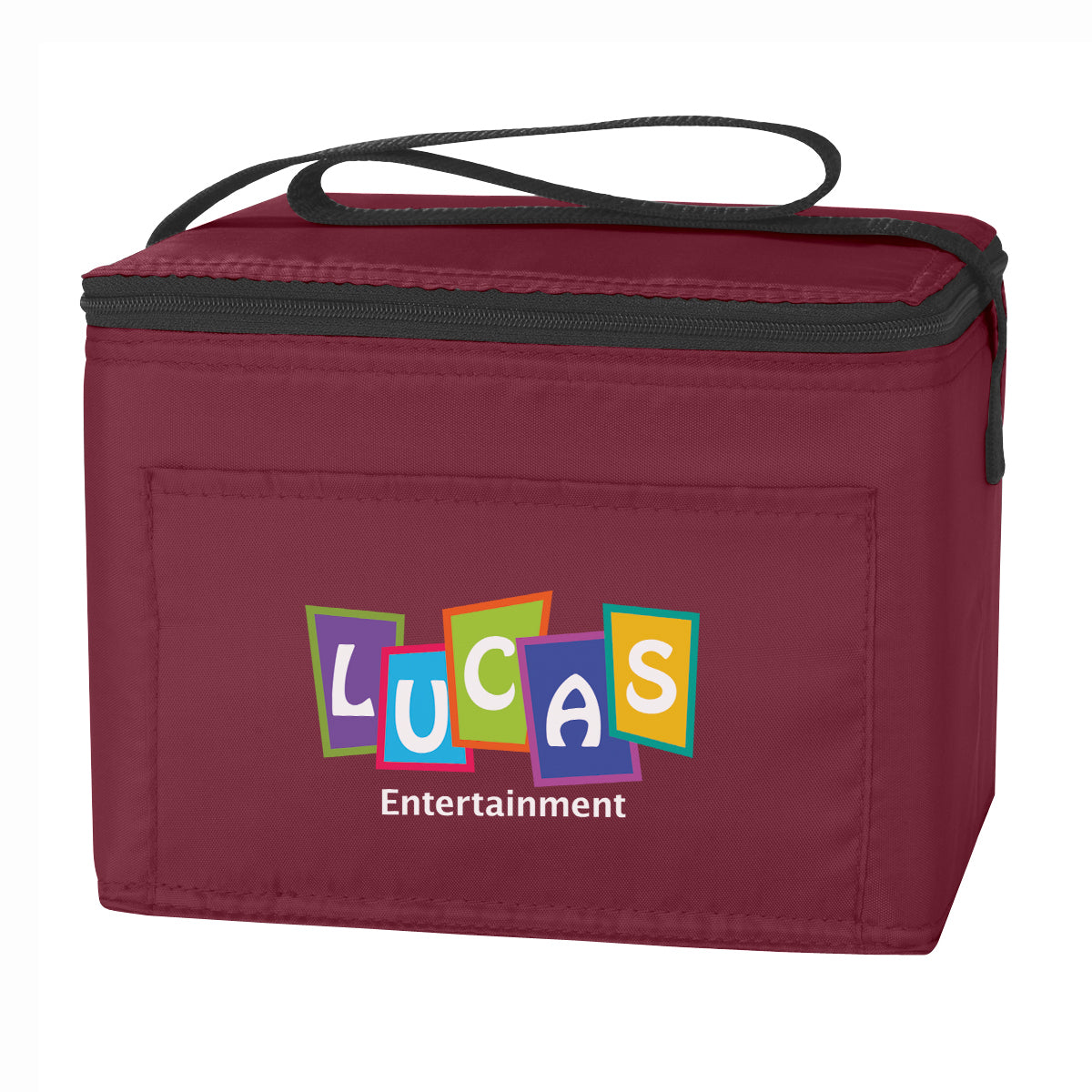 Budget Cooler Bag for 6 Cans - Maroon - Colorbrite