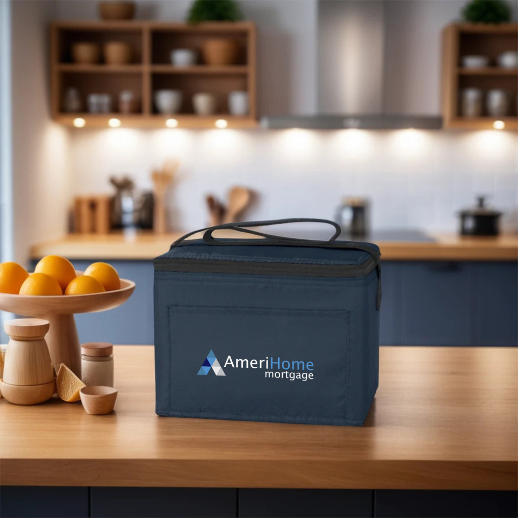 Budget Cooler Bag for 6 Cans - Navy - Lifestyle_Colorbrite