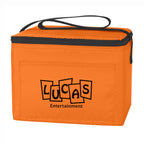 Budget Cooler Bag for 6 Cans - Orange - Silk Screen