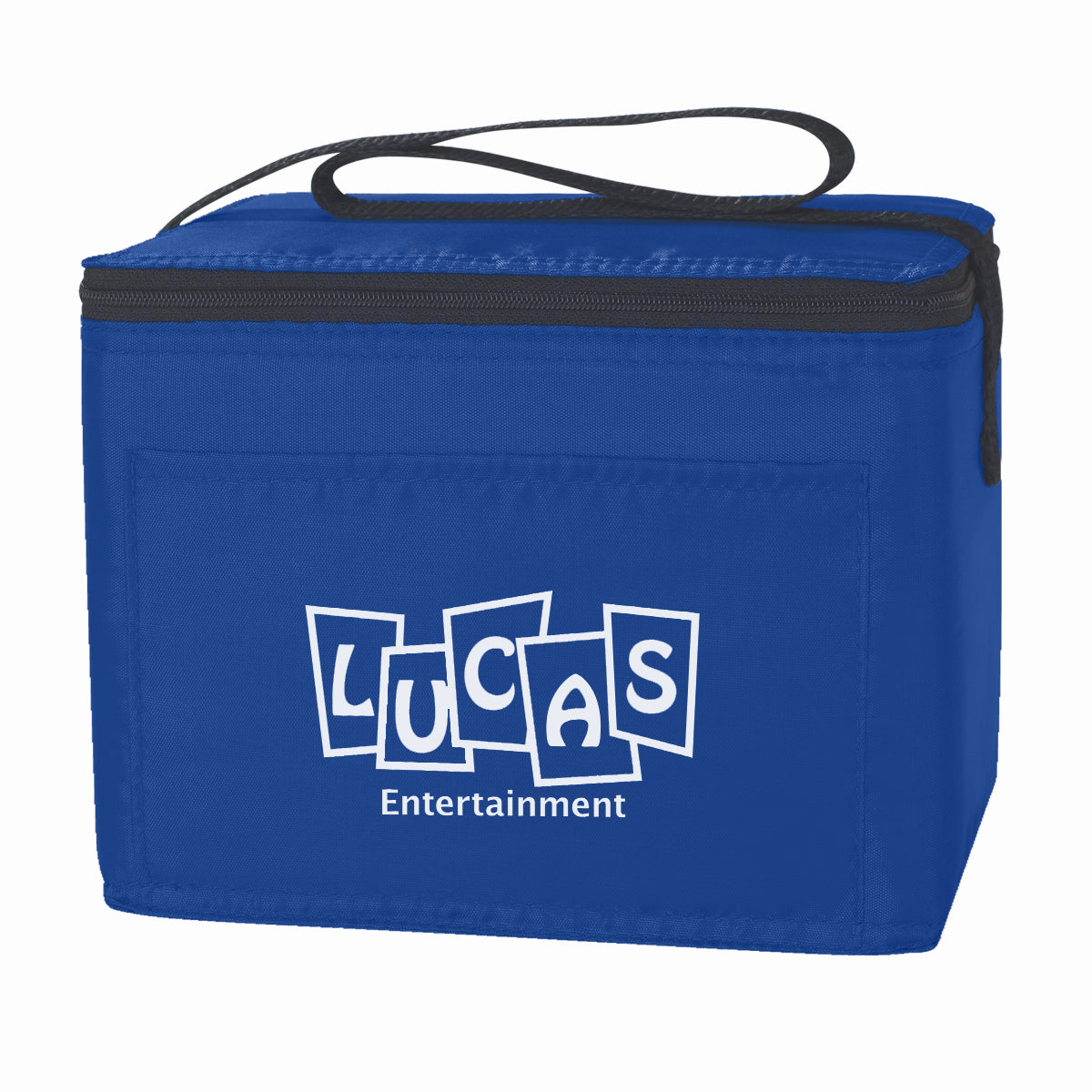 Budget Cooler Bag for 6 Cans - Royal Blue - Silk Screen