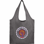 Bungalow Recycled Cotton Shopper Tote, 5 oz Full Color - Black - Front