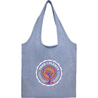 Bungalow Recycled Cotton Shopper Tote, 5 oz Full Color - Blue - Front