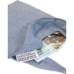 Bungalow Recycled Cotton Shopper Tote, 5 oz Full Color - Blue - Propped