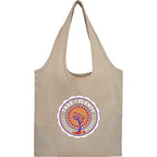 Bungalow Recycled Cotton Shopper Tote, 5 oz Full Color - Natural - Front