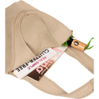 Bungalow Recycled Cotton Shopper Tote, 5 oz Full Color - Natural - Propped