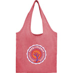 Bungalow Recycled Cotton Shopper Tote, 5 oz Full Color - Red - Front