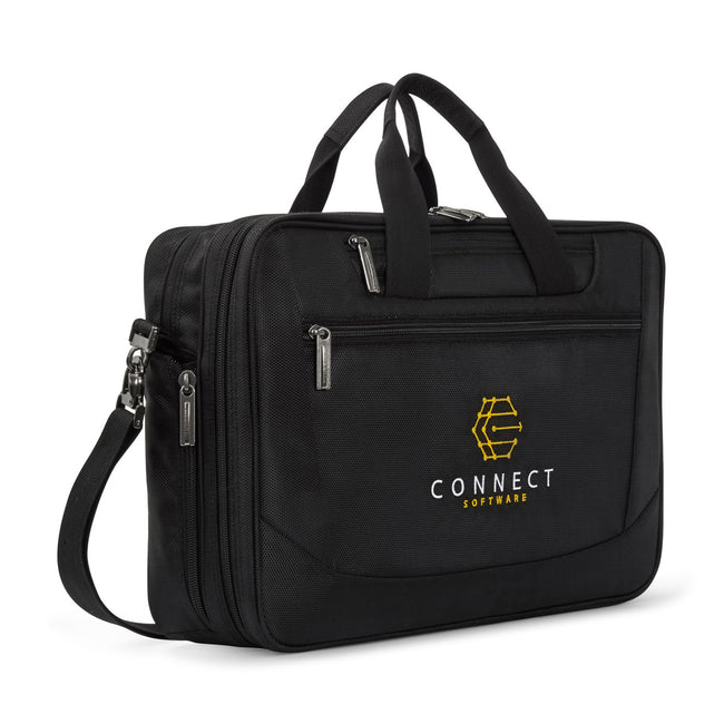 Business Travel Laptop Portfolio with Work Surface, 17 Inch Embroidery