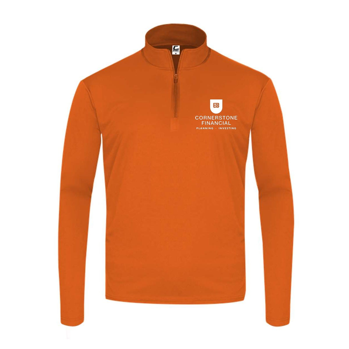 C2 Sport Men's Quarter-Zip Pullover Embroidery - Burnt Orange - Front