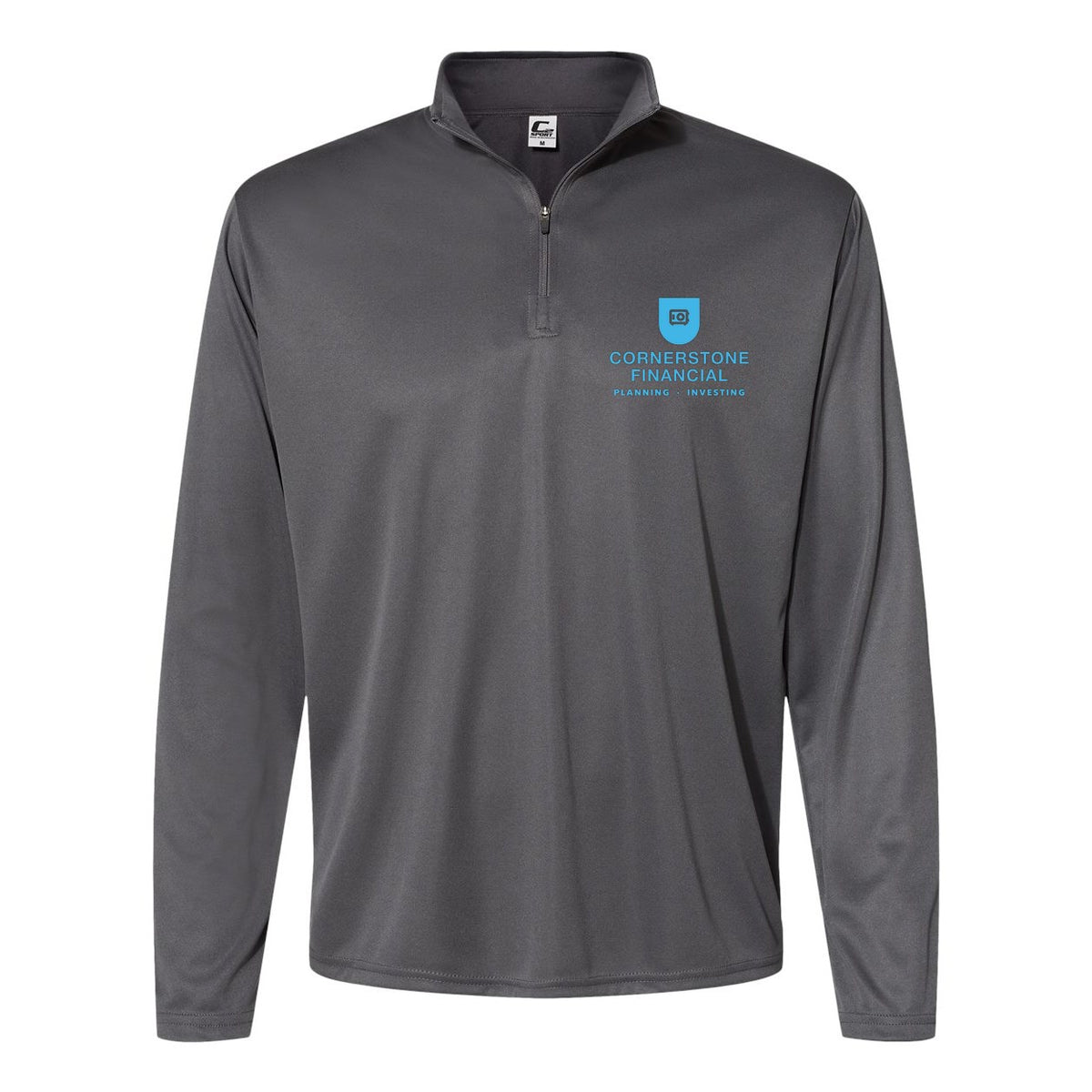 C2 Sport Men's Quarter-Zip Pullover Embroidery - Graphite - Front