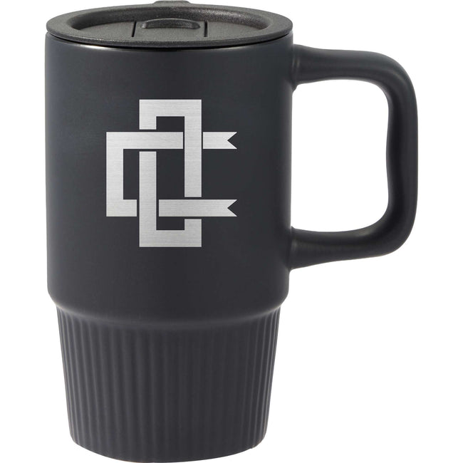 Camden Ceramic Mug with Slide Lid, 13 oz