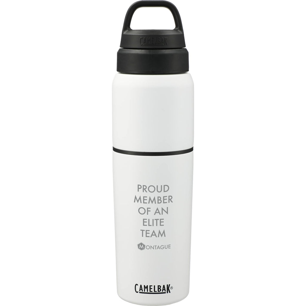 CamelBak MultiBev Bottle with Detachable Cup, 22 oz Full Color - White - Front
