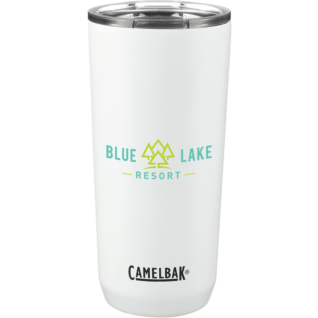 CamelBak Tapered Tumbler with Tri-Mode Lid, 20 oz Full Color - White - Front