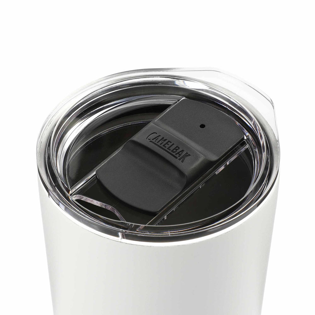 CamelBak Tapered Tumbler with Tri-Mode Lid, 20 oz Full Color - White - Left Angle