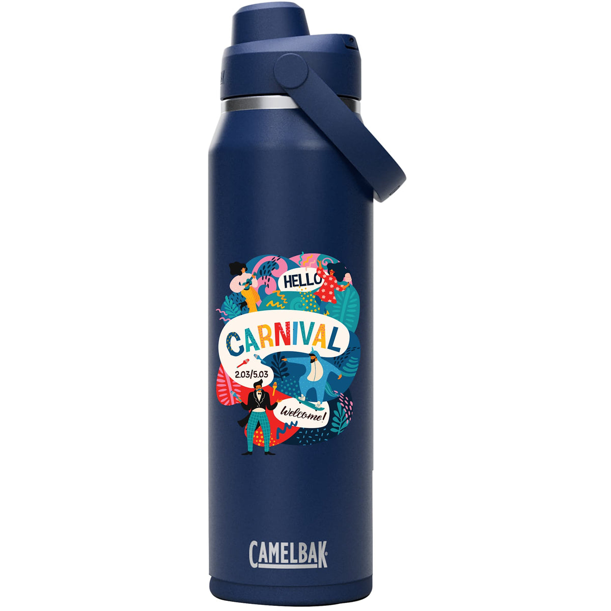 CamelBak Thrive Insulated Chug Bottle, 32 oz Full Color - Navy - Front