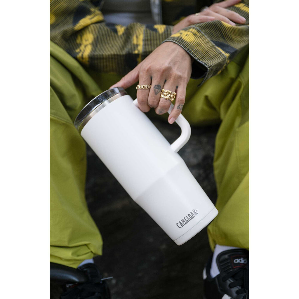 CamelBak Thrive Leak-Proof Travel Mug, 32 oz Laser Engraving - White - Lifestyle 4