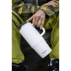 CamelBak Thrive Leak-Proof Travel Mug, 32 oz Laser Engraving - White - Lifestyle 4