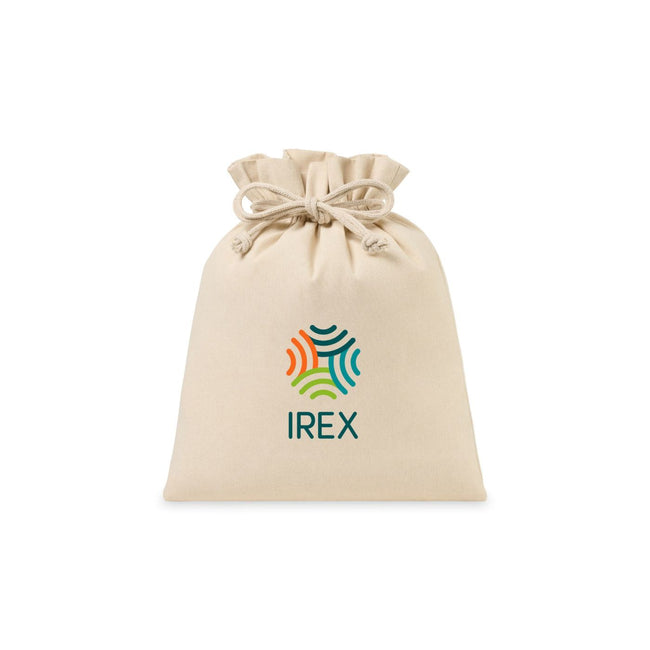 Canvas Drawstring Gift Bag, Large Full Color