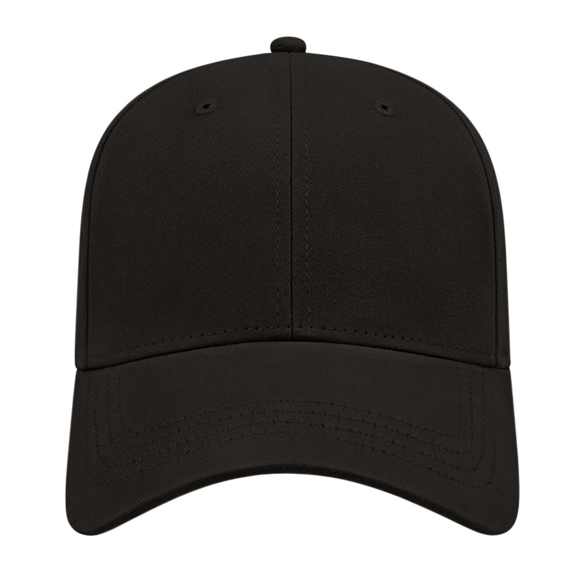 Cap America Low Profile Brushed Twill Cap Embroidery - Black - Front 2
