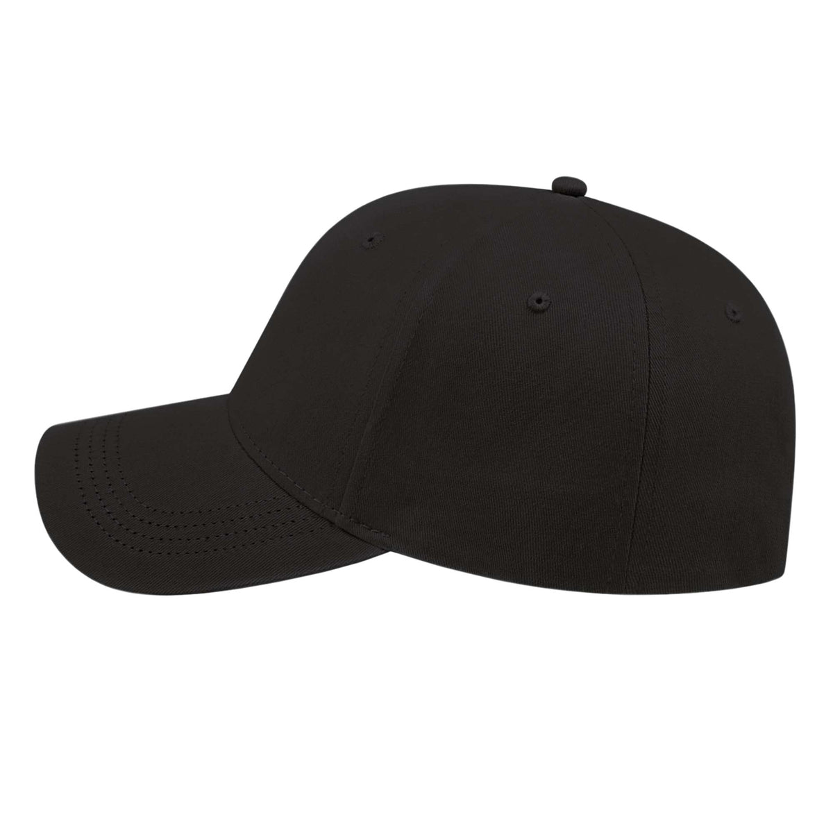 Cap America Low Profile Brushed Twill Cap Embroidery - Black - Right Side