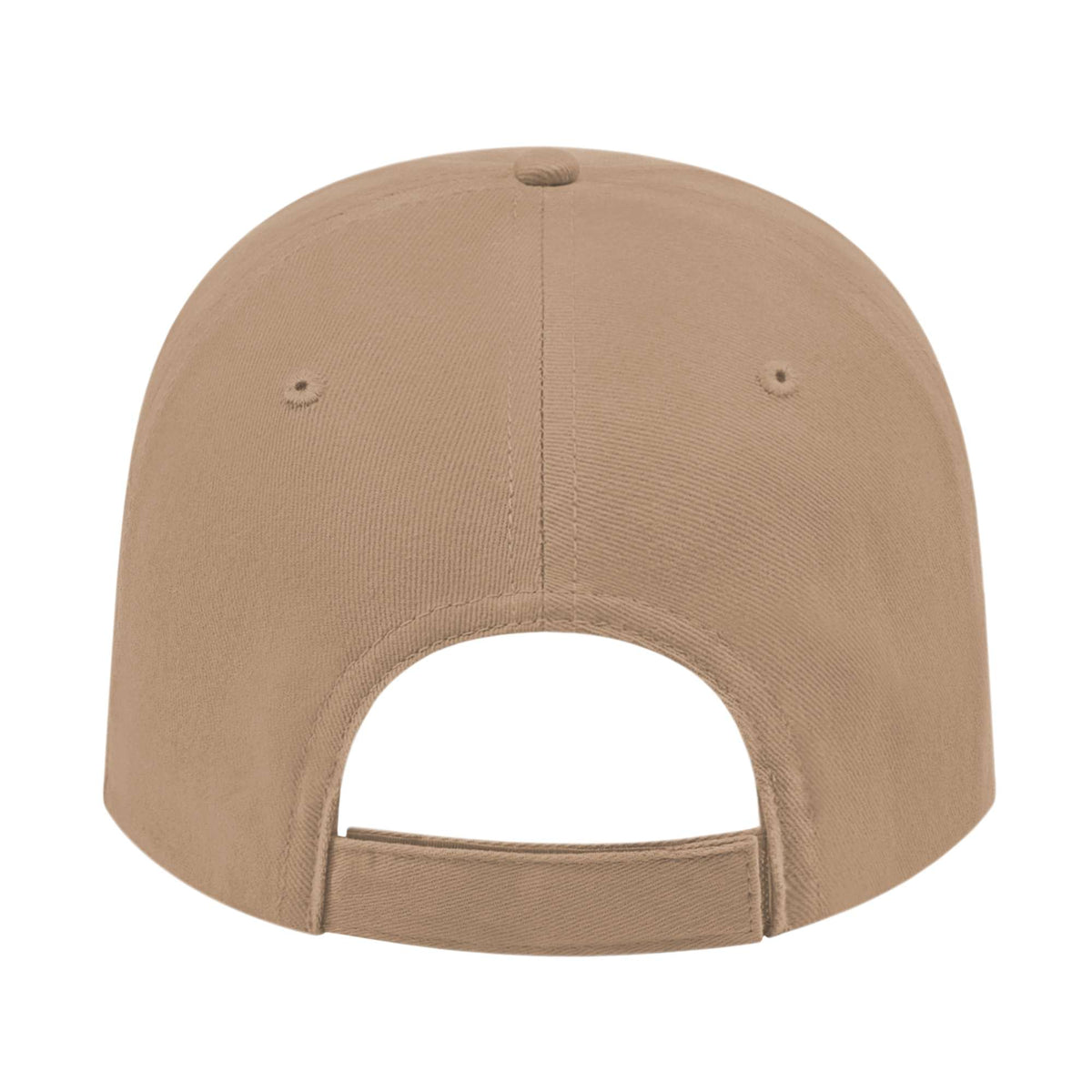 Cap America Low Profile Brushed Twill Cap Embroidery - Khaki - Back