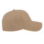 Cap America Low Profile Brushed Twill Cap Embroidery - Khaki - Left Side