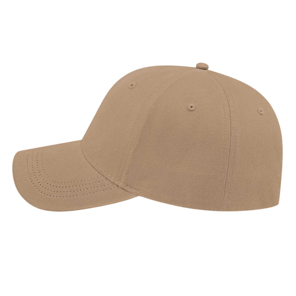 Cap America Low Profile Brushed Twill Cap Embroidery - Khaki - Right Side
