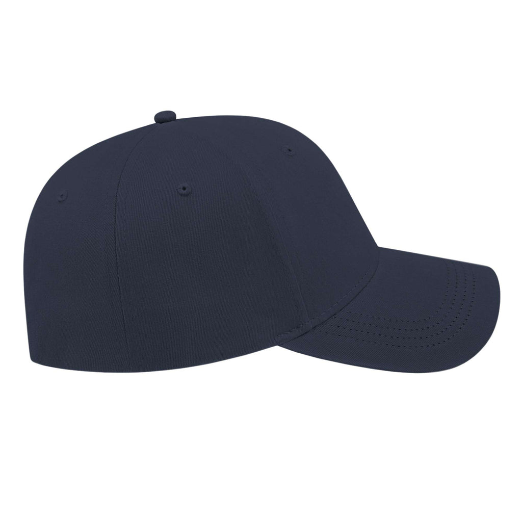 Cap America Low Profile Brushed Twill Cap Embroidery - Navy - Left Side