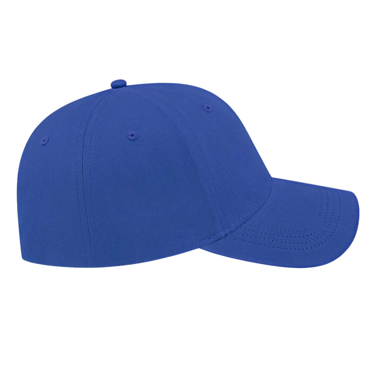Cap America Low Profile Brushed Twill Cap Embroidery - Royal - Left Side