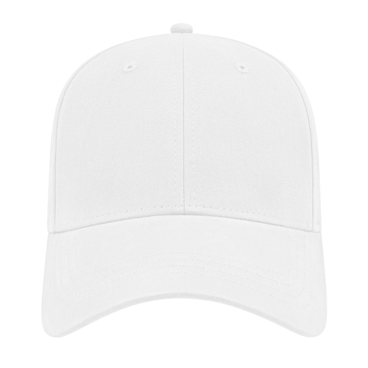 Cap America Low Profile Brushed Twill Cap Embroidery - White - Front 2