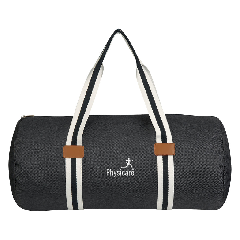 Capetown Duffel Bag, Heathered - Black - Embroidery