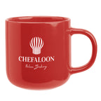 Capri Ceramic Mug, 13.5 oz - Red - Silk Screen