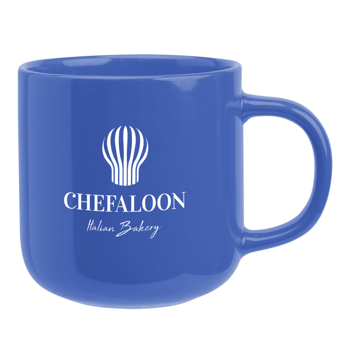 Capri Ceramic Mug, 13.5 oz - Royal Blue - Silk Screen